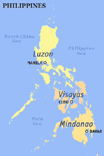 The Middle Islands of the Visayas in the Philippines